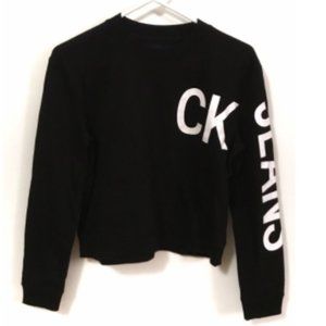 Calvin Klein Jeans Black Crop Sweatshirt